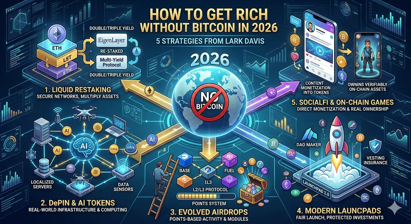 Ларк Дэвис: Как разбогатеть без биткоина в 2026 году