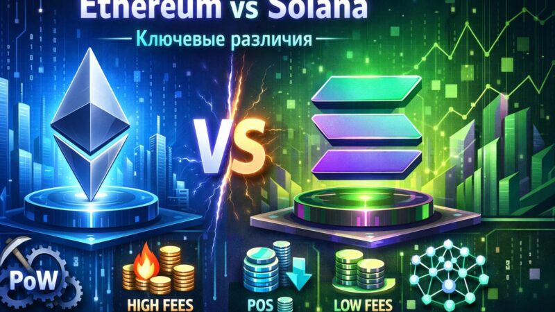 Ethereum — Solana: ключевые различия, которые инвестор должен знать в 2026 году