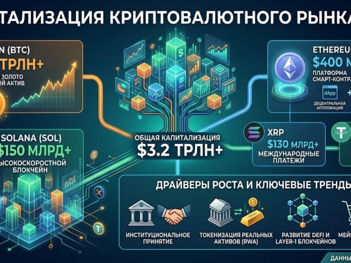 Ежемесячный анализ: состояние капитализации мирового криптовалютного рынка (апрель 2026 г.)
