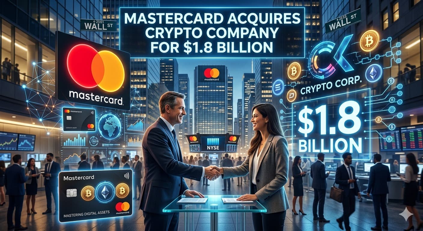 Mastercard: покупка криптокомпании за $1.8 млрд